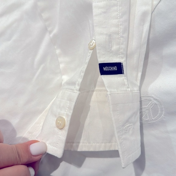 Moschino Bambino White Button Down Shirt 5A - Picture 7 of 7